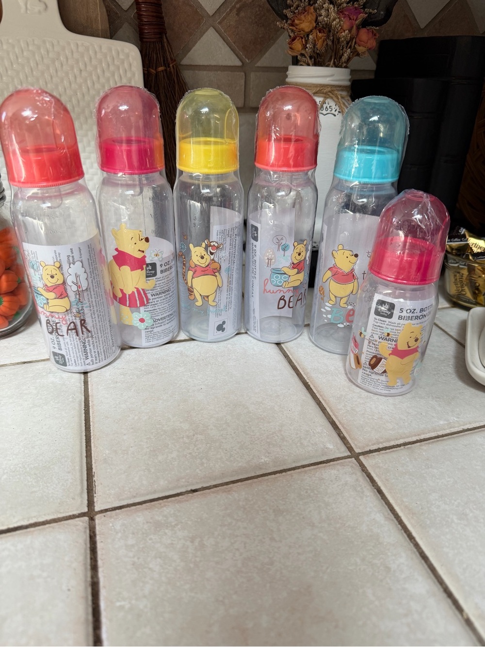 Winnie the Pooh - Set of 6 Baby Bottles